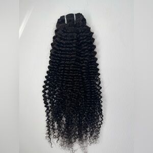 Kinky Curly Hair Black  100% Human hair Extensions 24 In